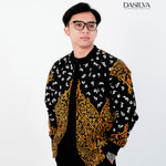 Jaket Bomber Batik Unisex Motif Aksara Pusparaga