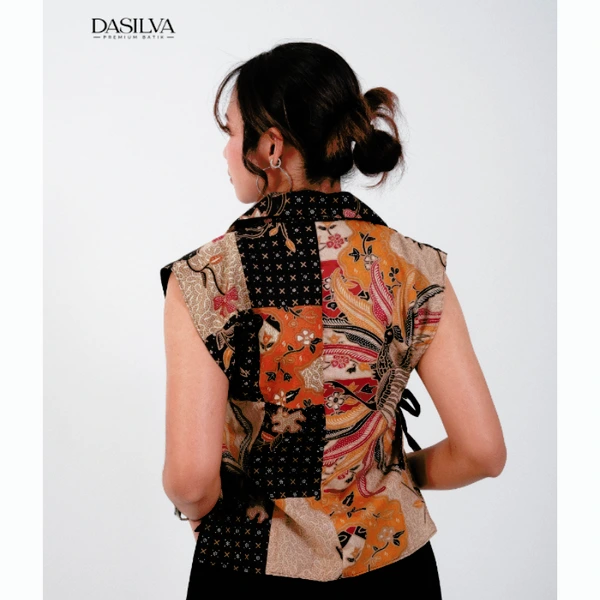 Vest Wanita Dasilva Batik Motif Patchwork Atasan Batik