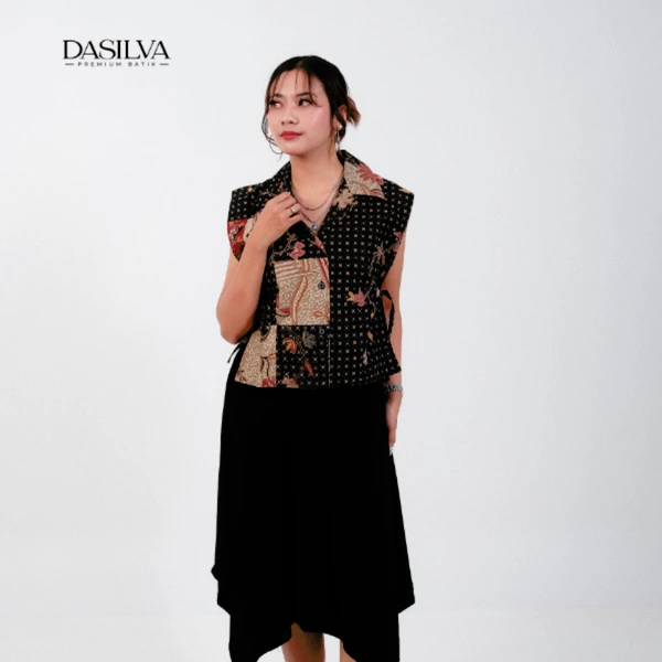 Vest Wanita Dasilva Batik Motif Patchwork Atasan Batik
