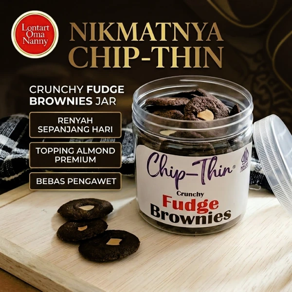 Chip-Thin Crunchy Fudge Brownies Jar 200g