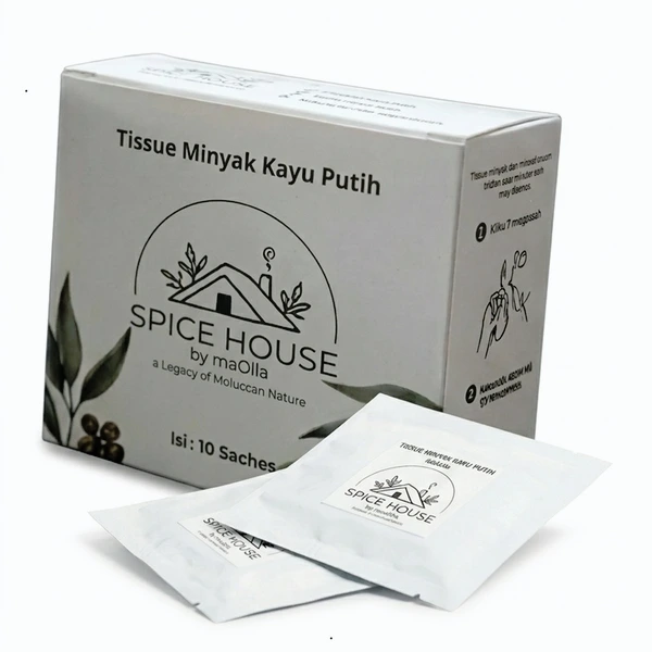 Tissue Minyak Kayu Putih isi 10 sachet merk Spice House by maOlla, tisu