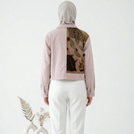 Jaket Crop Ecoprint Corduroy