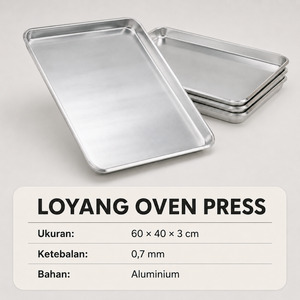 Loyang oven press ukuran 60x40x3 cm/ Loyang tray bakery 60x40x3 bahan alumunium