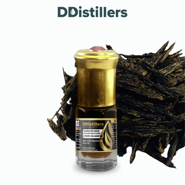 Agarwood Kutai / Gaharu Kalimantan Essential Oil Pure 100%, 3-12ML GS