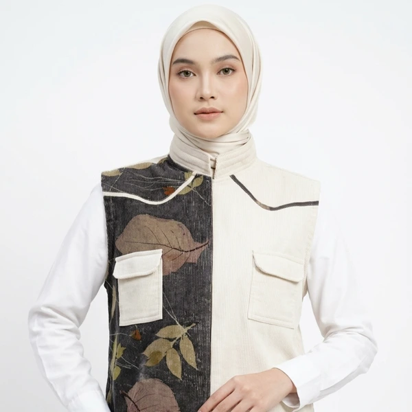 Vest Ecoprint Corduroy