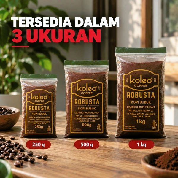 Kopi Bubuk Robusta 100% | Koleo Coffee
