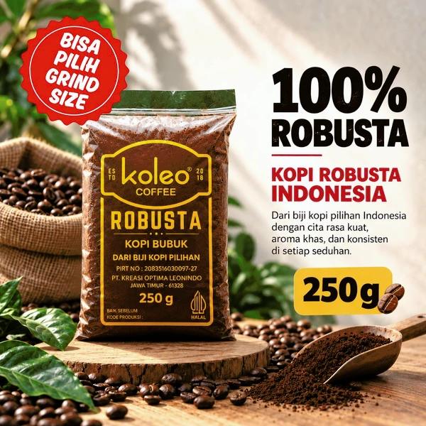 Kopi Bubuk Robusta 100% | Koleo Coffee