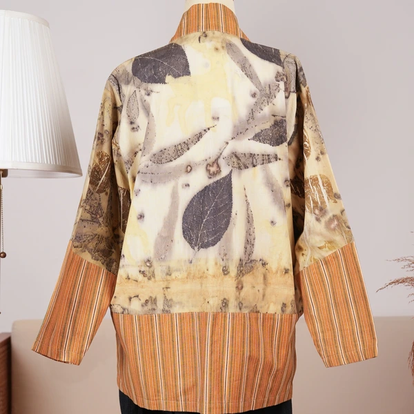 Outer Ecoprint Kombinasi Lurik -