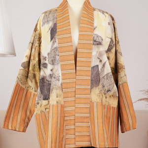 Outer Ecoprint Kombinasi Lurik -