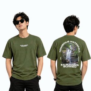Tshirt Exploring Borneo - Tembinus Waterfall Kaltim