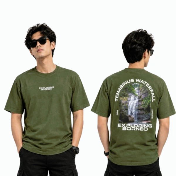 Tshirt Exploring Borneo - Tembinus Waterfall Kaltim
