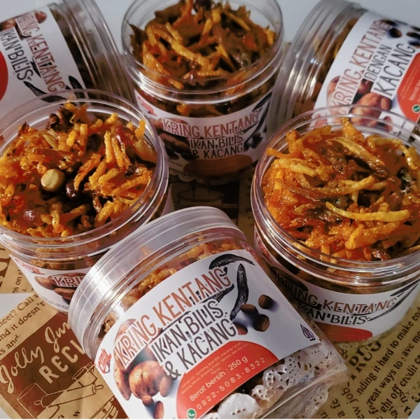 Kring Kentang dengan Ikan Billis & Kacang - 120g