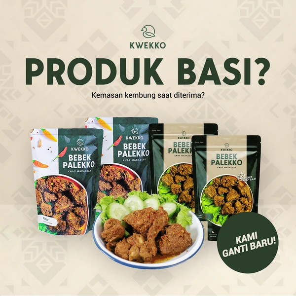 KWEKKO Bebek Palekko Khas Makassar Original Pedas 300g | Frozen Food Siap Saji