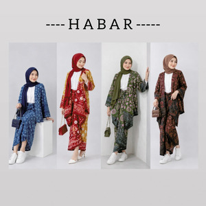 Habar Set rok lilit Cardi Jumputan Palembang