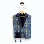Cantili Vest Batik Indigo Warna Alam Wanita | Outer Batik Tanpa Lengan Motif Elegan