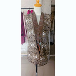 Gendis Vest Batik Wanita Warna Alam Cokelat | Outer Batik Tanpa Lengan Elegan