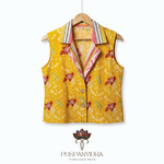 Outer Vest Batik Cap Wanita Modern - Kemuning Series / Rompi Batik Kekinian