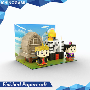 NPK Nusa Tenggara Barat, sistem Die Cut (Terpotong) Papercraft Ichinogami (DIY) Diorama Heritage Adat Indonesia