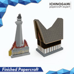 NPK Sulawesi Selatan, sistem Die Cut (Terpotong) Papercraft Ichinogami (DIY) Diorama Heritage Adat Indonesia