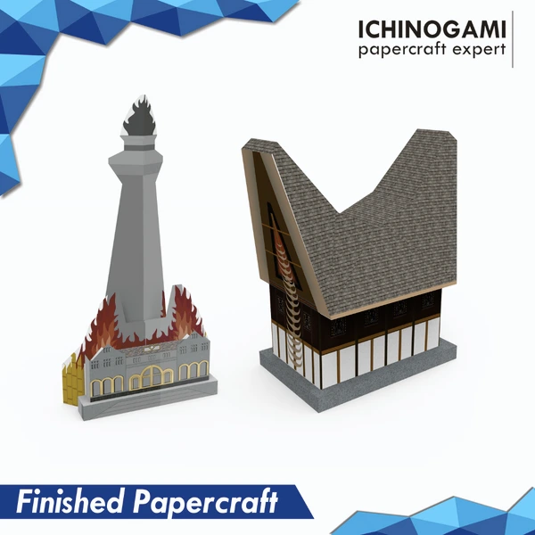 NPK Sulawesi Selatan, sistem Die Cut (Terpotong) Papercraft Ichinogami (DIY) Diorama Heritage Adat Indonesia