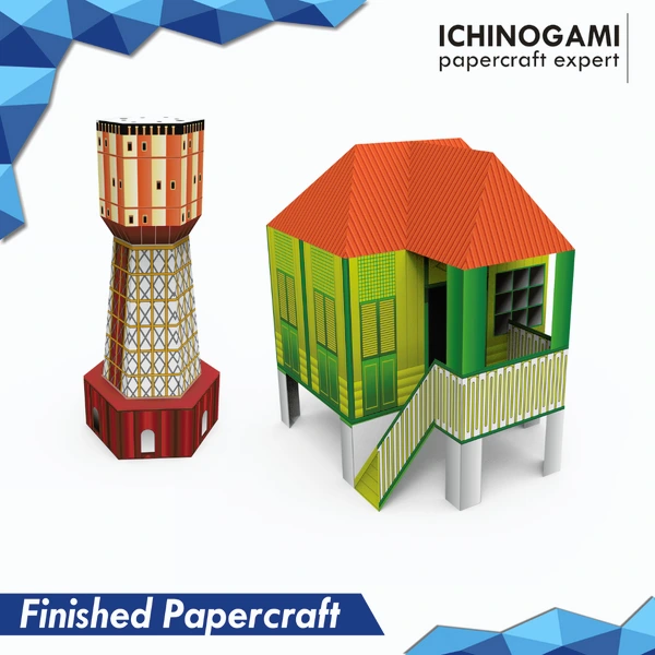 NPK Sumatera Utara, sistem Die Cut (Terpotong) Papercraft Ichinogami (DIY) Diorama Heritage Adat Indonesia