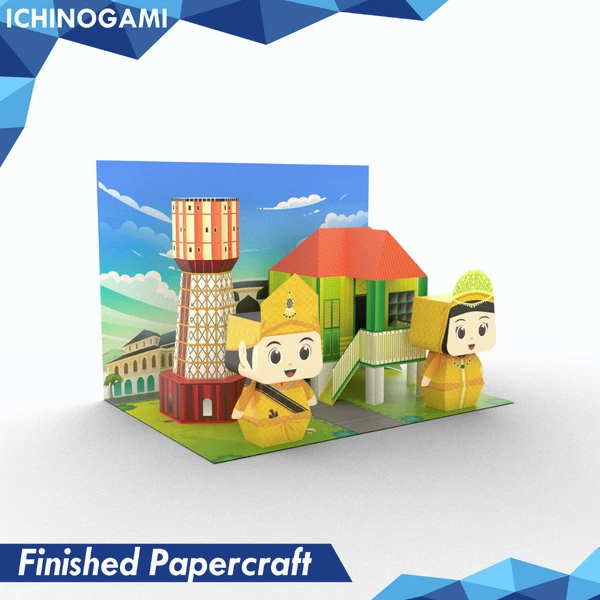 NPK Sumatera Utara, sistem Die Cut (Terpotong) Papercraft Ichinogami (DIY) Diorama Heritage Adat Indonesia