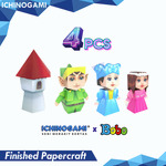 Oki & Nirmala Bobo isi 4 pcs, sistem Die Cut (Terpotong) Papercraft Ichinogami (DIY)