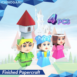 Oki & Nirmala Bobo isi 4 pcs, sistem Die Cut (Terpotong) Papercraft Ichinogami (DIY)