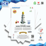 Queen Victoria Clock Tower, Papercraft Ichinogami (DIY), 1 Set Landmark Penang Malaysia, tinggi 35 cm