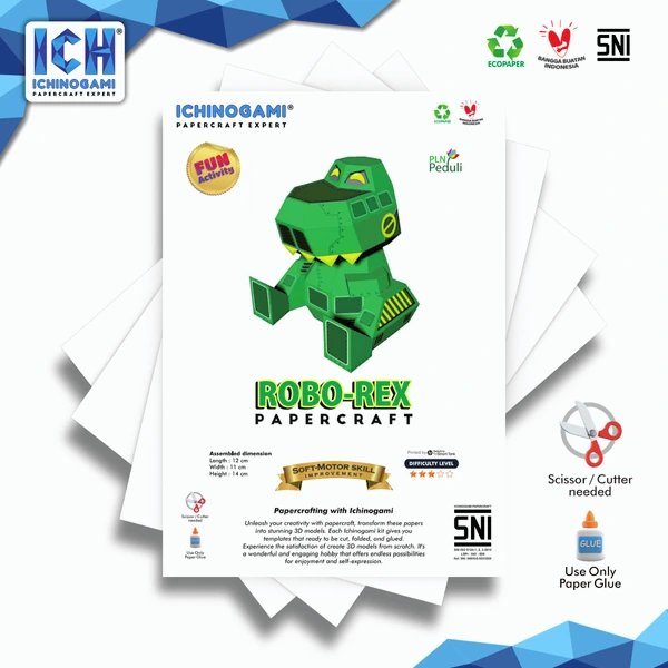Roborex, Papercraft Ichinogami (DIY), isi 1 pcs tinggi 20 cm