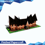 Rumah Gadang, Papercraft Ichinogami (DIY), isi 1 Set Landmark Minangkabau, panjang 20 cm