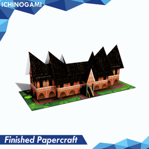 Rumah Gadang, Papercraft Ichinogami (DIY), isi 1 Set Landmark Minangkabau, panjang 20 cm