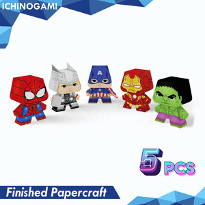 Super Hero Kids Set isi 5 pcs, sistem Die Cut (Terpotong) Papercraft Ichinogami (DIY)