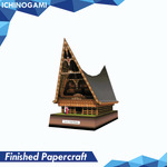 Toba Batak, Papercraft Ichinogami (DIY), isi 1 Set Landmark Sumatera Utara, Rumah Bolon, tinggi 20 cm