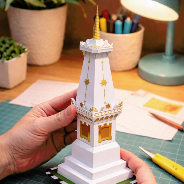 Tugu Yogyakarta, Papercraft Ichinogami (DIY), isi 1 set Landmark Yogyakarta, tinggi 25 cm