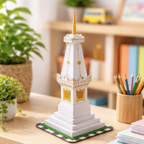 Tugu Yogyakarta, Papercraft Ichinogami (DIY), isi 1 set Landmark Yogyakarta, tinggi 25 cm