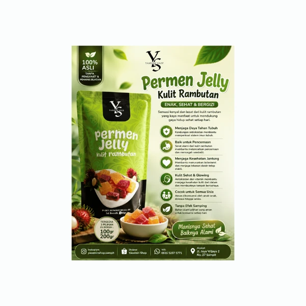 Permen Jelly Kulit Rambutan