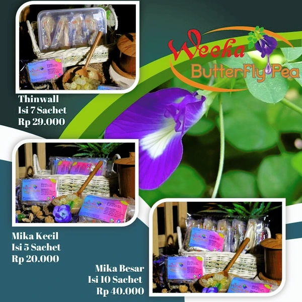 Weeka Telang Seruni Original Minuman Bunga Telang Sereh Jahe Mika Isi 5/10 Sachet