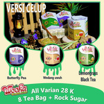 Weeka Wedang Celup Teh Herbal Celup Isi 8 Kantong + Gula Batu