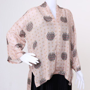 SEKAR BEKSA ASYMMETRIC BLOUSE | KREM