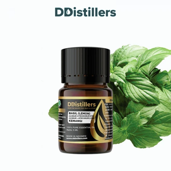 Basil (Lemon) / Kemangi Essential Oil Pure 100%, 2-10ML GS