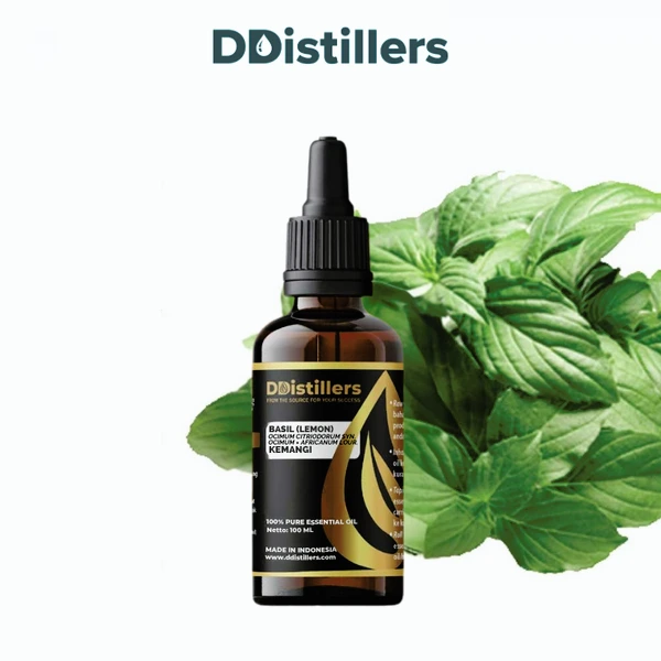 Basil (Lemon) / Kemangi Essential Oil Pure 100%, 50-100ML GS