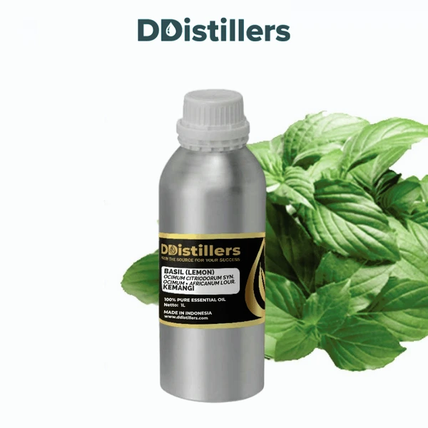 Basil (Lemon) / Kemangi Essential Oil Pure 100%, 500ML-1L HDPE/SS