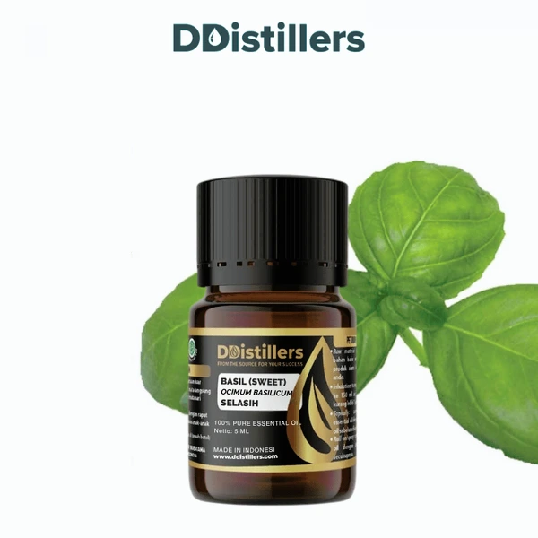 Basil (Sweet) / Selasih Essential Oil Pure 100%, 2-10ML GS