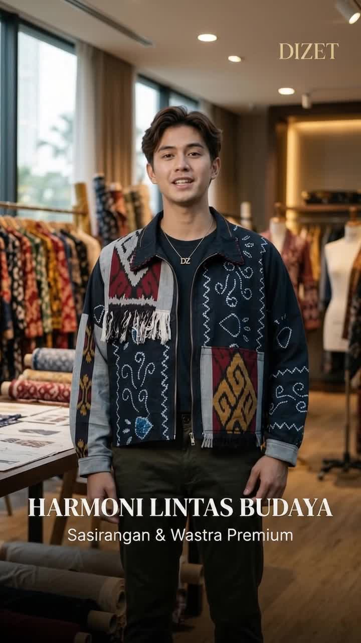 Jaket Sasirangan Full Motif atau Kombinasi