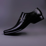 KQ Indonesia Sepatu Pantopel Pria K-3166 Original Kulit Asli -Black