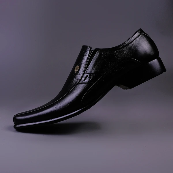 KQ Indonesia Sepatu Pantopel Pria K-3166 Original Kulit Asli -Black
