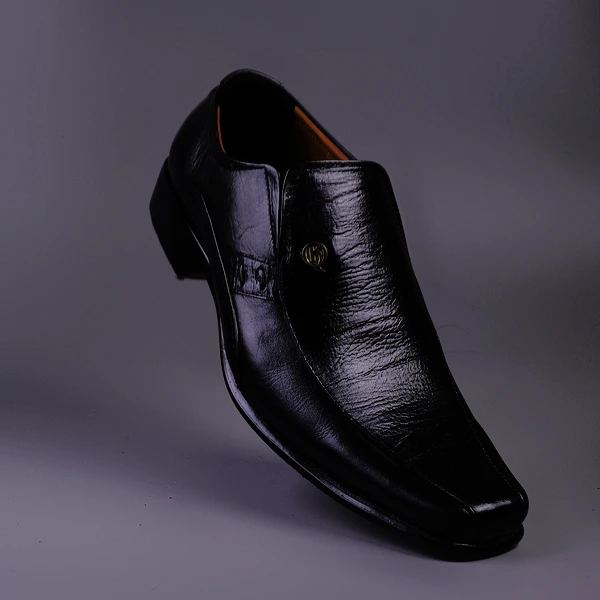 KQ Indonesia Sepatu Pantopel Pria K-3166 Original Kulit Asli -Black