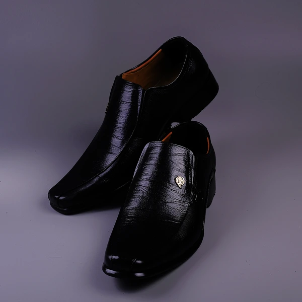 KQ Indonesia Sepatu Pantopel Pria K-3166 Original Kulit Asli -Black