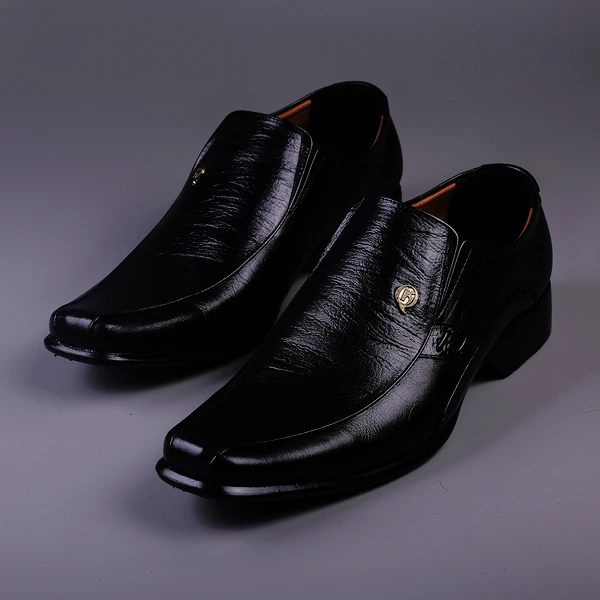 KQ Indonesia Sepatu Pantopel Pria K-3166 Original Kulit Asli -Black